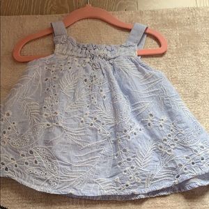 Zara girls set, shirt with pants light blue,size 5